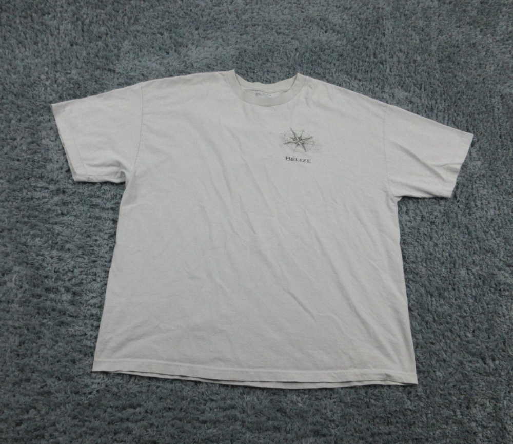 Del Sol Belize Shirt Mens 2XL Compass Graphic Tee Short Sleeve Color Change